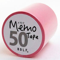 プリントインフォームジャパン gnotes ロール付箋 メモテープ メモテ 50mm幅×10m ピンク 1327-0062-0330 1個