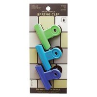 ミツヤ POPプラスチッククリップ 中サイズ 3個入 緑・青・紫 POPC-01P-TGBV 1パック