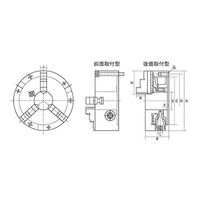 ファーステック 3爪スクロールチャック FT-SC10 1台 63-1409-22（直送品）