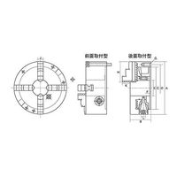 ファーステック 4爪スクロールチャック FT-PS09 1台 63-1409-34（直送品）