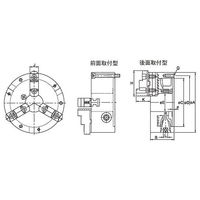 ファーステック 3爪生硬兼用スクロールチャック FT-SK12 1台 63-1409-46（直送品）