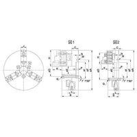 ファーステック 直装型3爪生硬兼用スクロールチャック FT-A6-10 1台 63-1409-63（直送品）