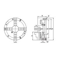 ファーステック 4爪強力型 アジャスタブルスクロールチャック FT-FCT10 1台 63-1409-81（直送品）