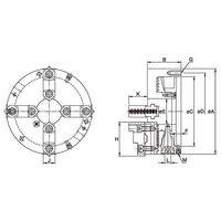 ファーステック 4爪生硬兼用強力型 アジャスタブルスクロールチャック FT-FKT10 1台 63-1409-86（直送品）