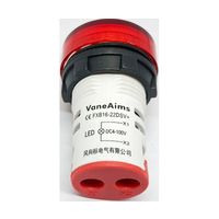 共立電子産業 DC4ー100V LEDデジタル電圧計 丸型 赤 65-9620-82 1個（直送品）