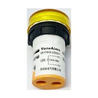 共立電子産業 DC4ー100V LEDデジタル電圧計 丸型 黄 65-9620-84 1個（直送品）