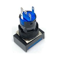 共立電子産業 照光式プッシュスイッチ 長方形 オルタネイト 青色 24V 65-9645-04 1個（直送品）