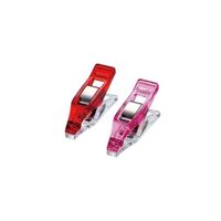 クロバー 仮止めクリップミニ 10個入 (赤・ピンク各5個) 22743 1個(10個) 62-4078-41（直送品）