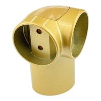 和気産業 室内手すり用金具 コーナー ゴールド 32・35mm兼用 UB-15G 1セット(4個)（直送品）