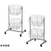 アズワン 2段投げ込みバスケット(スチールカゴ)丸型 65-9345-28 1個（直送品）