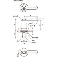 ミニクランプレバー 長穴用座金組み込みタイプ・フラットタイプ(おねじ・ステンレス製) LHCMSーLWP LHCMSー5ー16ーLWP20ー（直送品）