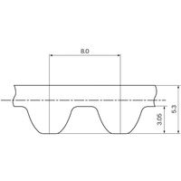 三ツ星ベルト メガトルクG タイミングベルト MTS8M形(高硬度合成ゴム) 150MTS8M1352 1個（直送品）