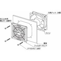 山洋電気 ファンモータ|SanAce 樹脂フィルターキット 109ー1003F40 1セット(4個)（直送品）