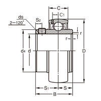 旭精工 ステンレス製 インサート軸受 MUC204V 1個（直送品）