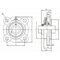 旭精工 ステンレス製 インサート軸受ユニット MUCFC207VNY 1個（直送品）