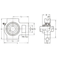 旭精工 鋳鉄製インサート軸受ユニット UCT201 1セット(7個入)（直送品）