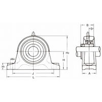 旭精工 鋳鉄製インサート軸受ユニット UCIP213 1個（直送品）