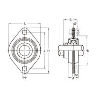 旭精工 鋼板製インサート軸受ユニット BPFL3 1セット(12個入)（直送品）