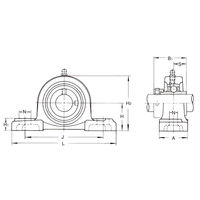 旭精工 鋳鉄製インサート軸受ユニット UGP207 1セット(4個入)（直送品）