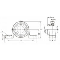 旭精工 インサート軸受ユニット MUP002 1個（直送品）