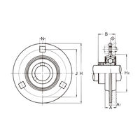 旭精工 鋼板製インサート軸受ユニット BPF6 1セット(8個入)（直送品）