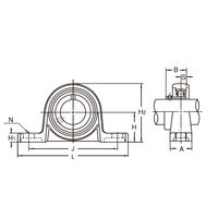 旭精工 インサート軸受ユニット KP002 1個（直送品）