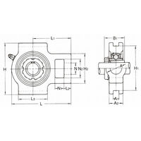 旭精工 鋳鉄製インサート軸受ユニット UKT206 1セット(5個入)（直送品）