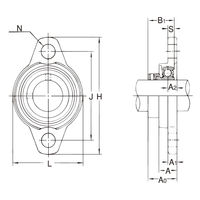 旭精工 鋼板製インサート軸受ユニット MUFL000 1個（直送品）