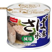 シール蓋で簡単 ニッスイ さば水煮 減塩30％  1セット（1個×2）スイスイオープン 缶詰