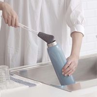 ボトル洗いスポンジ ワイド 抗菌加工 グレー 1本 マーナ