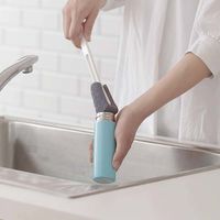 ボトル洗いスポンジ スリム 抗菌加工 グレー 1本 マーナ