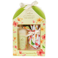 【ギフト】 入浴剤 サクラCA バスセットボックス カスミザクラ セット（ミルキーバブルバス100mL＋バスボム75g＋バススポンジ）