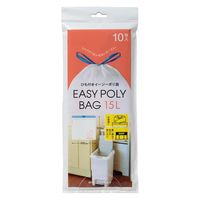 ゴミ袋 ひも付きイージーポリ袋 乳白色 15L 1セット（1パック（10枚入）×5）厚さ:0.015mm ネクスタ