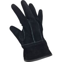 小野商事 牛床革手袋 オイル加工 内綿付き 黒 L 黒王 AG4811 1双