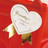 ヘッズ プリティピンクリボン型シール-1 PI-1S 1パック(100枚)