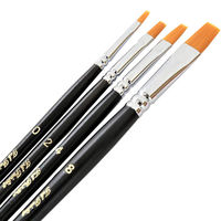 TTC トールペイント用 ナイロン 平筆 0号 ブラック 70-5410 1本