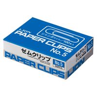 ライオン事務器 ゼムクリップ ジャンボ No.5-100 1セット（1箱（100本入）×5）