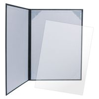 ササガワ 証書ファイル A4 レザー調 銀灰黒 10-6003 1セット（1冊×10）