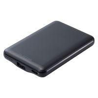 モバイルバッテリー 薄型 軽量 USB-C×1 USB-A×1 最大 15W 5000mAh EC-C12BK エレコム 1個