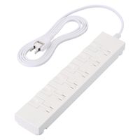 電源タップ 延長コード 2m 2P 6個口 片手で抜けるレバー付 マグネット ホワイト ECT-3120WH エレコム 1個