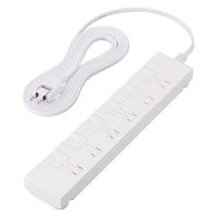 電源タップ 延長コード 3m 2P 6個口 片手で抜けるレバー付 ホワイト T-KF07-2630WH エレコム 1個