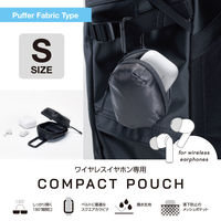 イヤホンケース ワイヤレスイヤホン ポリエステル 撥水 180度開閉 Sサイズ ブラック TWS-EP23PSBK エレコム 1個