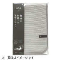 無限に抗菌する水切りマット ブルー 1枚 Knit Kobo.h