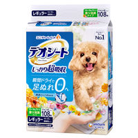 デオシート しっかり超吸収 フローラル＆グリーン レギュラー 108枚入 1セット（1袋×4）ユニ・チャーム