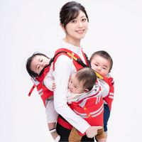 【3年保証付き】3人抱っこできる避難用抱っこひも L025050 1個 ラッキー工業