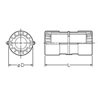 オーム電機 PF管カップリング 14用 2個入 00-4228 1セット(20個)（直送品）