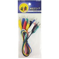 オーム電機 線付クリップ 中 6色セット KIT-WC50C 1セット(30個:6個×5パック)