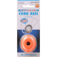 オーム電機 イヤホン用コードリール オレンジ AUD-P5854-D 1セット(20個)（直送品）