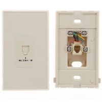 オーム電機 埋込型モジュラージャック アダプター 電話線 有線 コネクタ TP-3424 1個