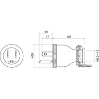 オーム電機 ゴムプラグ 接地2P 15A 125V セーフティワッシャ付 ME2538 1個